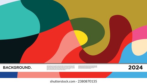 Patrón de fondo de líquido psicodélico abstracto de color vectorial 2024	