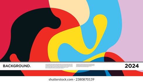 Vector colorful abstract psychedelic liquid and fluid background pattern 2024	