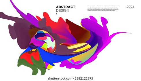 Patrón de fondo de líquido psicodélico abstracto de color vectorial 2024	