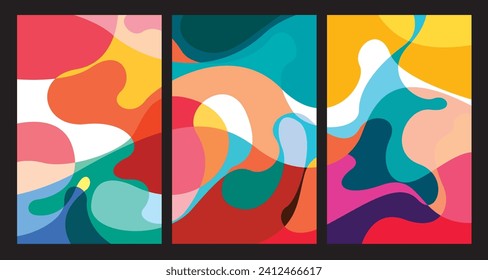 Patrón de fondo de líquido psicodélico abstracto vectorial colorido	