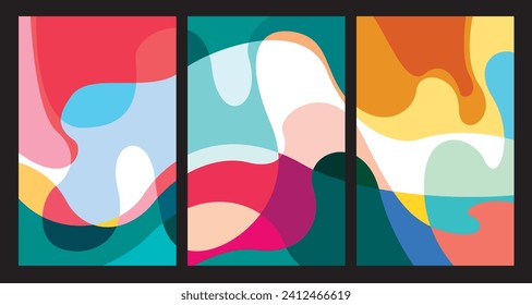 Vector colorful abstract psychedelic liquid and fluid background pattern	