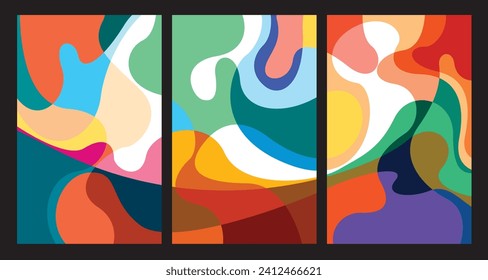 Vector colorful abstract psychedelic liquid and fluid background pattern	