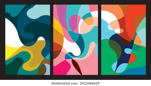 Vector colorful abstract psychedelic liquid and fluid background pattern	