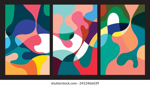 Vector colorful abstract psychedelic liquid and fluid background pattern	