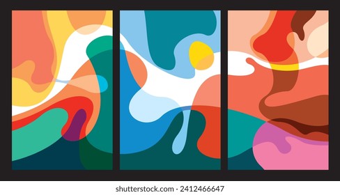 Vector colorful abstract psychedelic liquid and fluid background pattern	