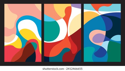 Vector colorful abstract psychedelic liquid and fluid background pattern	