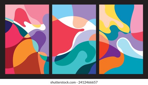 Vector colorful abstract psychedelic liquid and fluid background pattern	