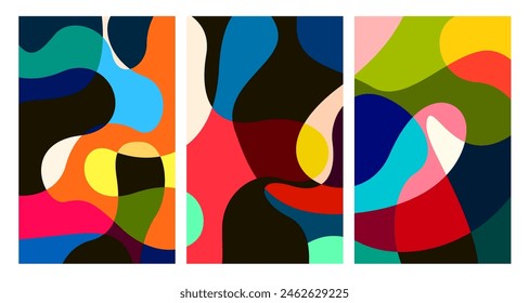 Vector colorful abstract psychedelic liquid and fluid background pattern