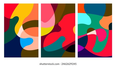Vector colorful abstract psychedelic liquid and fluid background pattern