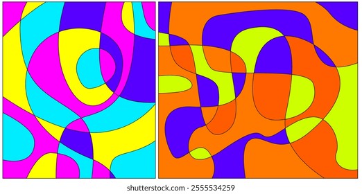 Vector colorful abstract psychedelic liquid and fluid background pattern