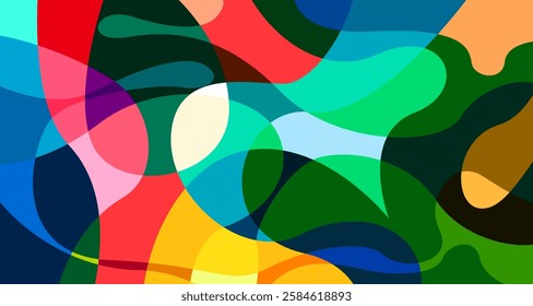 Vector colorful abstract psychedelic liquid and fluid background pattern	
