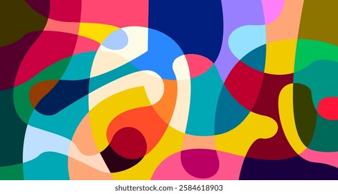 Vector colorful abstract psychedelic liquid and fluid background pattern	
