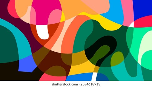 Vector colorful abstract psychedelic liquid and fluid background pattern	
