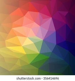 Vector colorful abstract rainbow varicolored background polygon
