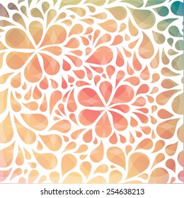 Vector Colorful abstract retro background from various spatters