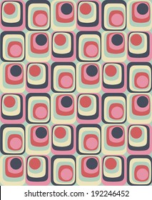 Vector Colorful abstract retro seamless geometric pattern