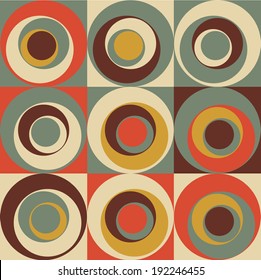 Vector Colorful abstract retro seamless geometric pattern