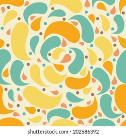 Vector Colorful abstract retro seamless pattern