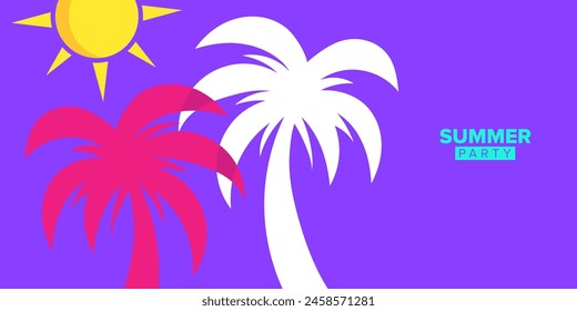 vector colorful abstract shape illustration for summer party background style