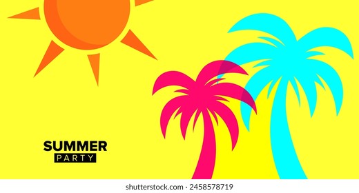 Vektorgrafik Bunte abstrakte Form Illustration für Sommerparty Hintergründe
