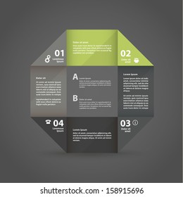 Vector colorful abstract shape. Infographic template with place for your content. Modern flat design elements. 