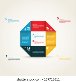 Vector colorful abstract shape. Infographic template with place for your content. Modern flat design elements. 