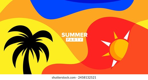 Vektorgrafik Bunte abstrakte Form Sommerparty Hintergrund Kollektion