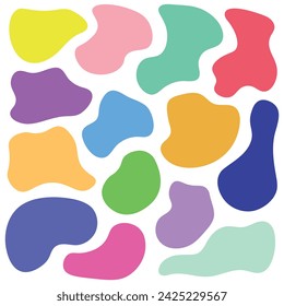 vector colorful abstract shapes illustration