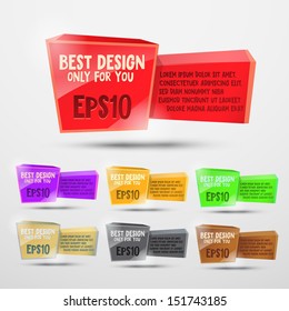 Vector colorful abstract sticker for design