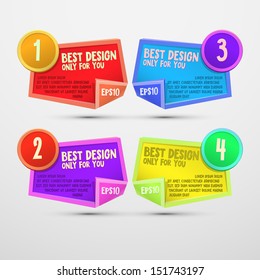 Vector colorful abstract sticker for design
