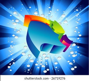 VECTOR Colorful Abstract Symbol or Design Element