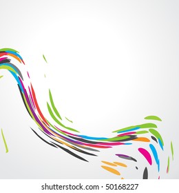 fondo de diseño de onda abstracta de color vectorial