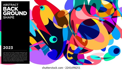Ilustración vectorial colorida de onda abstracta y de fondo fluido 2023