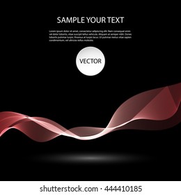 Vector Colorful abstract waves on black background