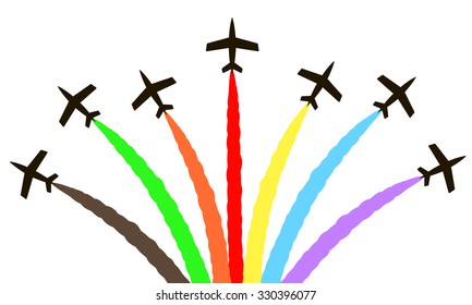 vector colorful aircraft