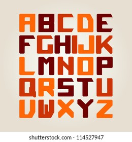 Vector colorful alphabet