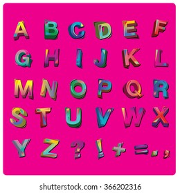 vector of colorful alphabet