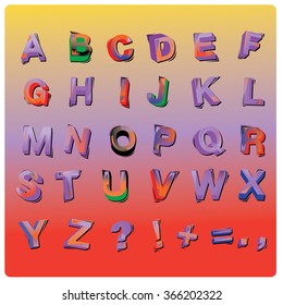 vector of colorful alphabet