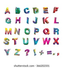 Vector Colorful Alphabet Stock Vector (Royalty Free) 366202331