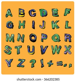 vector of colorful alphabet