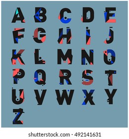 Vector of colorful alphabet. Unique fonts for design and illustration template. Typography for poster and headline publication.