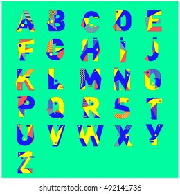 Vector of colorful alphabet. Unique fonts for design and illustration template. Typography for poster and headline publication.