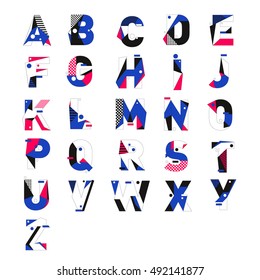 Vector of colorful alphabet. Unique fonts for design and illustration template. Typography for poster and headline publication.
