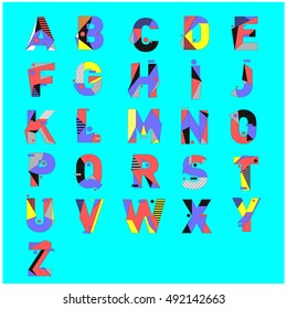 Vector of colorful alphabet. Unique fonts for design and illustration template. Typography for poster and headline publication.