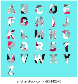 Vector of colorful alphabet. Unique fonts for design and illustration template. Typography for poster and headline publication.
