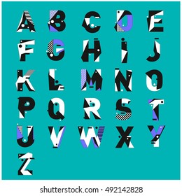 Vector of colorful alphabet. Unique fonts for design and illustration template. Typography for poster and headline publication.