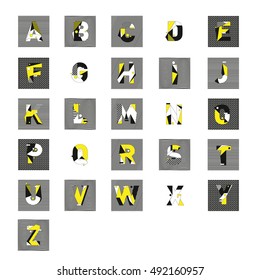 Vector of colorful alphabet. Unique fonts for design and illustration template. Typography for poster and headline publication.