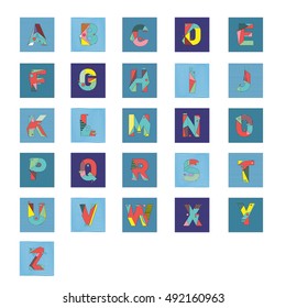 Vector of colorful alphabet. Unique fonts for design and illustration template. Typography for poster and headline publication.