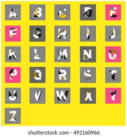 Vector of colorful alphabet. Unique fonts for design and illustration template. Typography for poster and headline publication.