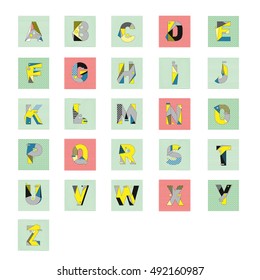 Vector of colorful alphabet. Unique fonts for design and illustration template. Typography for poster and headline publication.